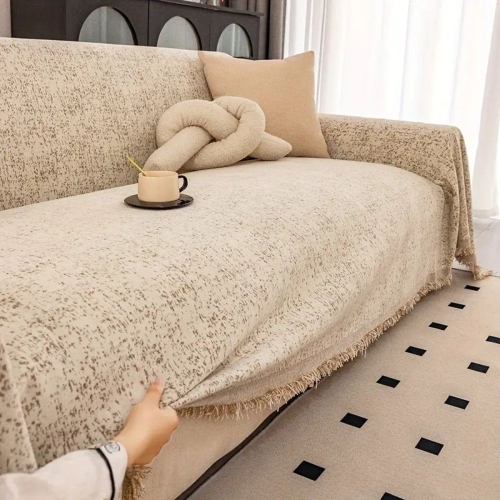 Speckled Pattern Chenille Couch Cover