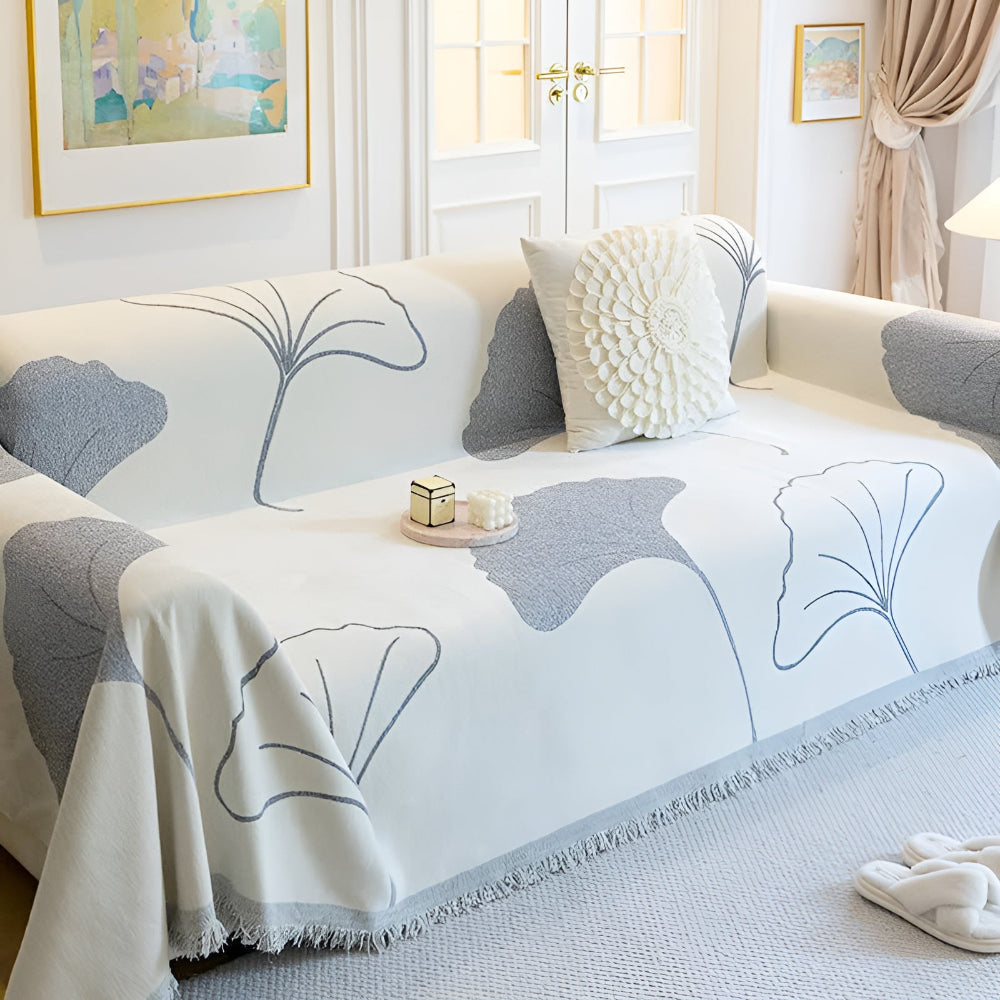 Pastoral Style Ginkgo Leaf Couch Cover
