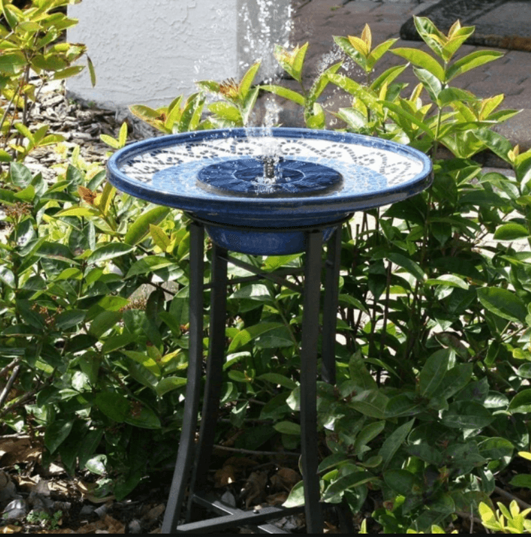 Solar Fountain Pump with LED Lights Outdoor Water Feature