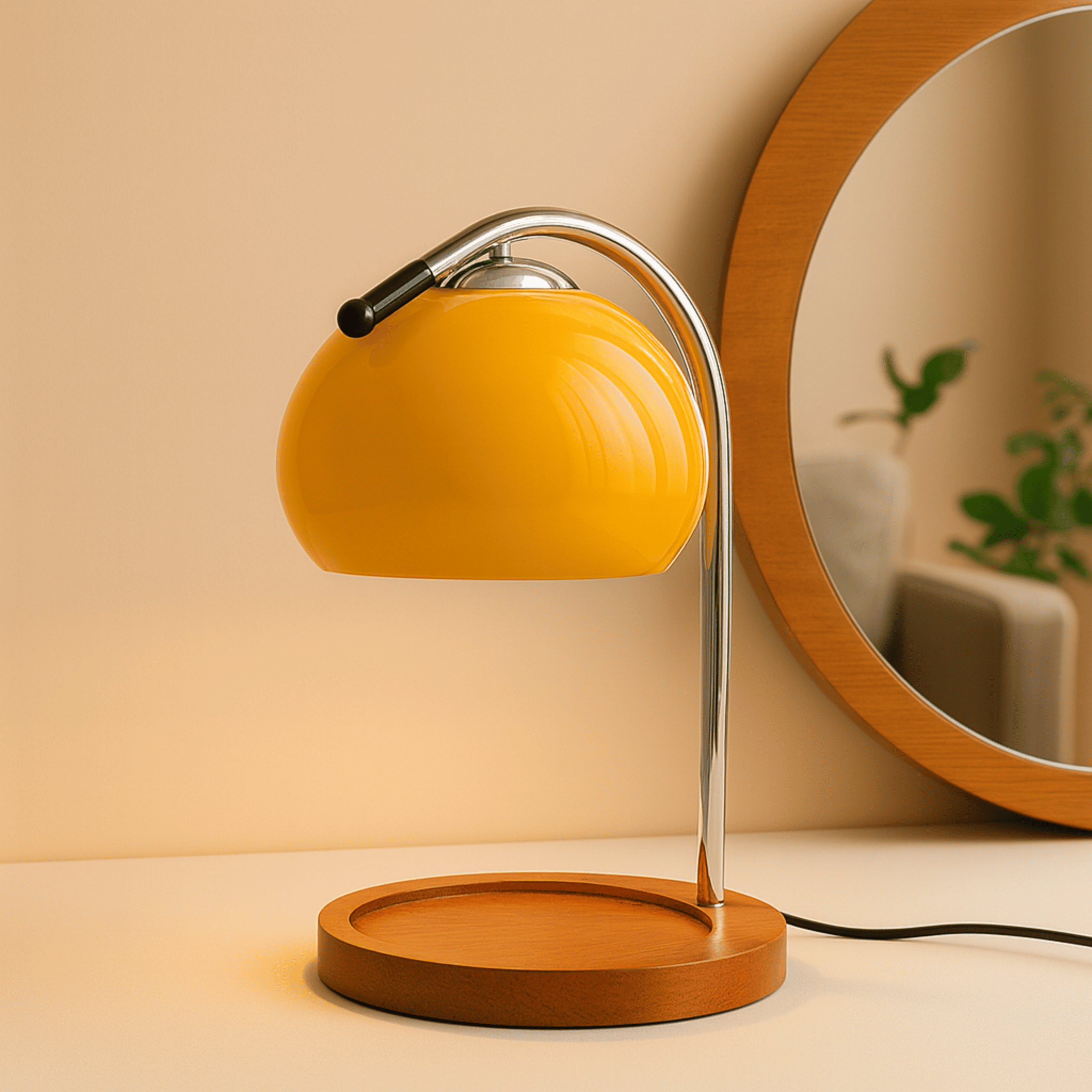Stained Glass Table Lamp with LED Light and Candle Warmer Base