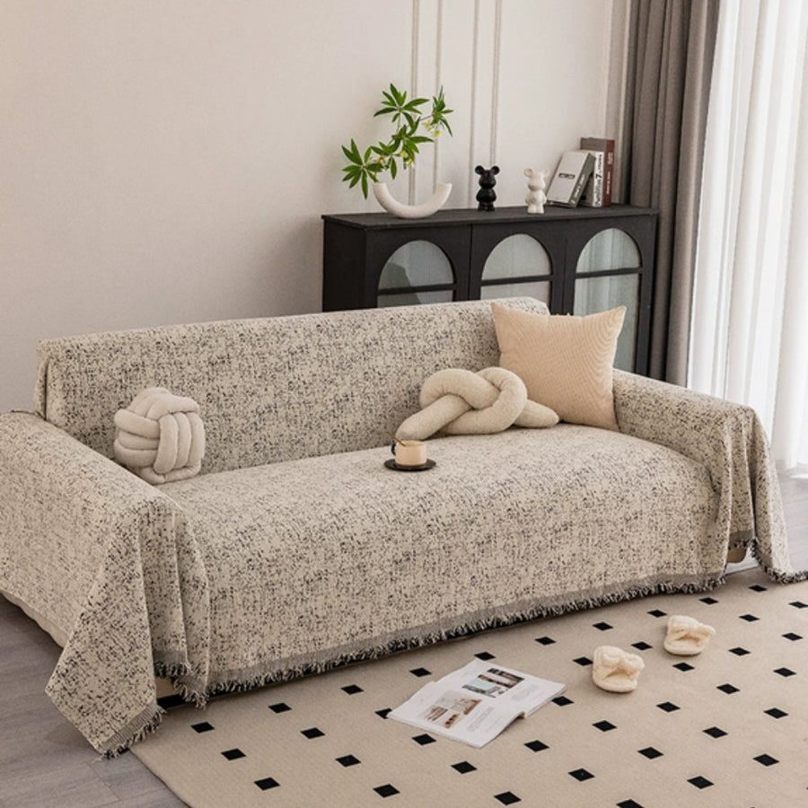 Speckled Pattern Chenille Couch Cover