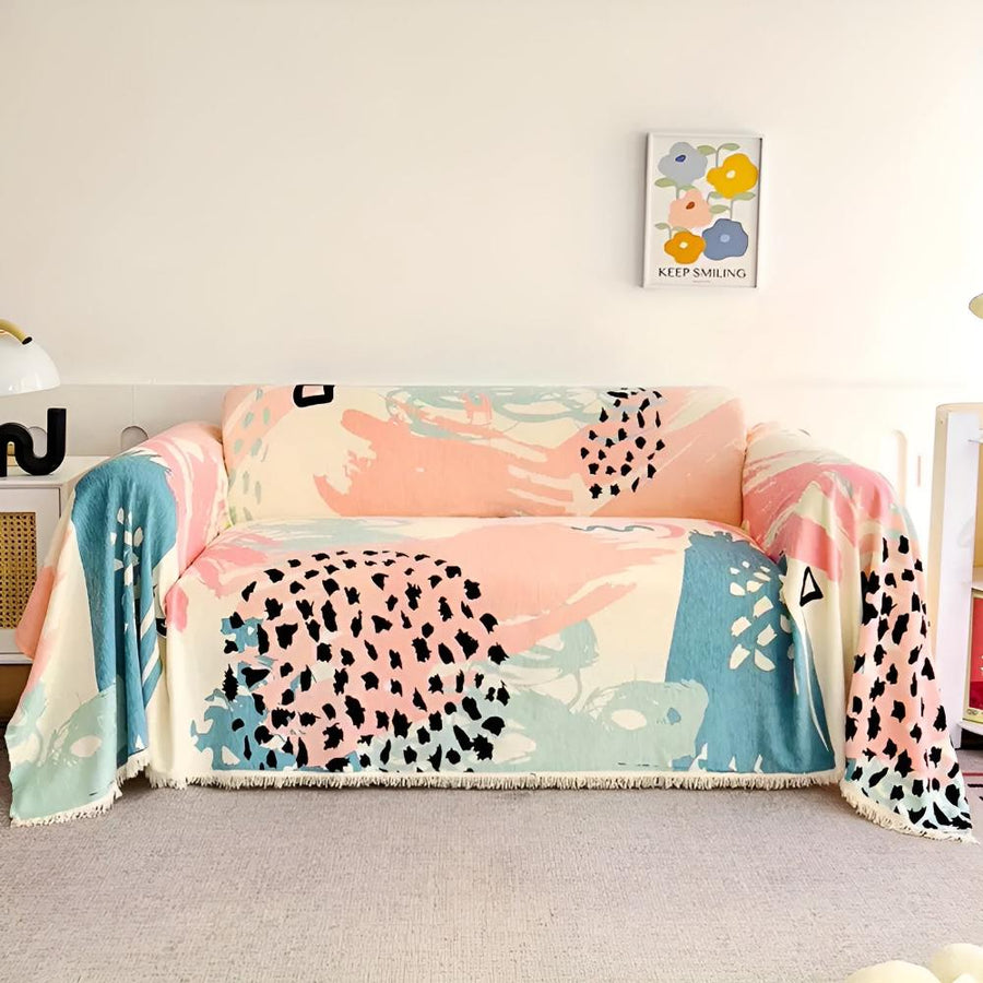 Whimsical Watercolour Couch Cover