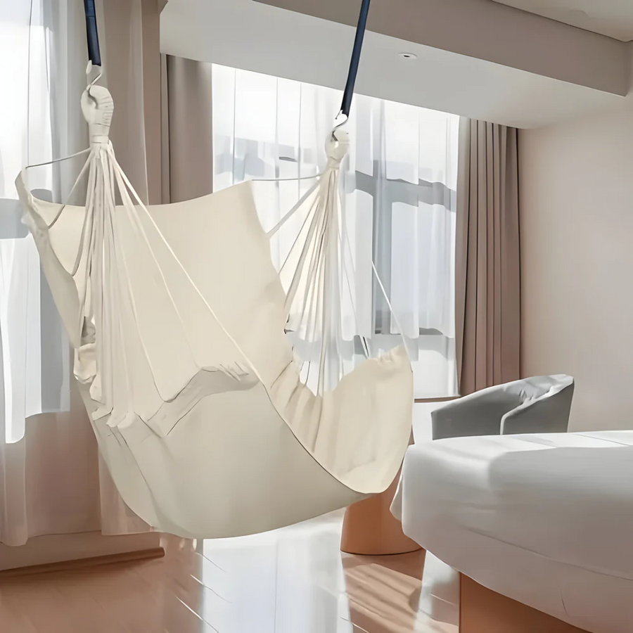 Hanging Hammock Chair Cotton Rope Swing Seat Outdoor
