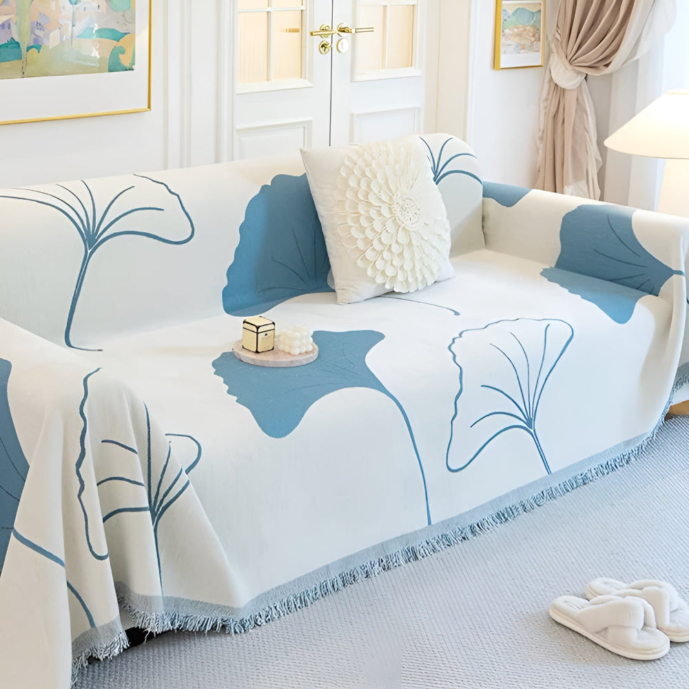 Pastoral Style Ginkgo Leaf Couch Cover