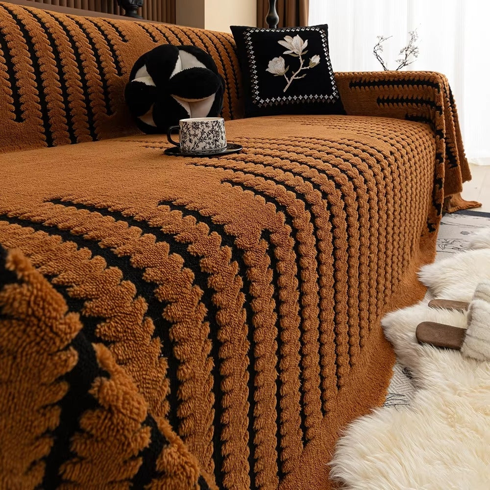 Heritage Plush Tufted Couch Cover