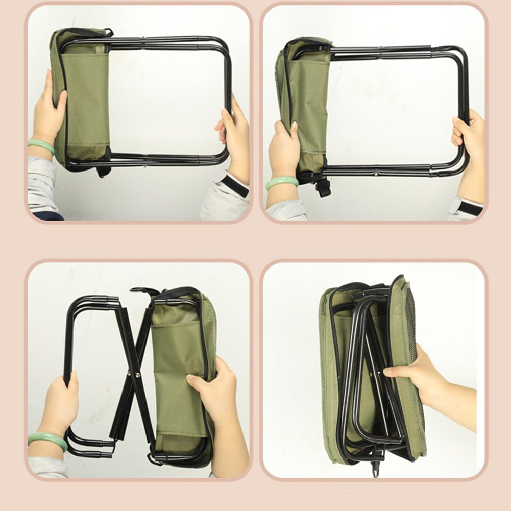 Foldable Camping Stool with Carry Bag Portable Seat Chair