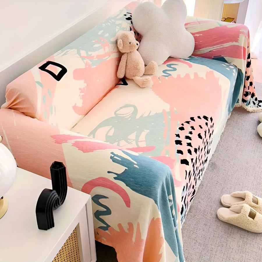 Whimsical Watercolour Couch Cover