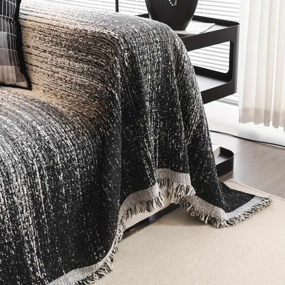 Neutral Tone Chenille Couch Cover