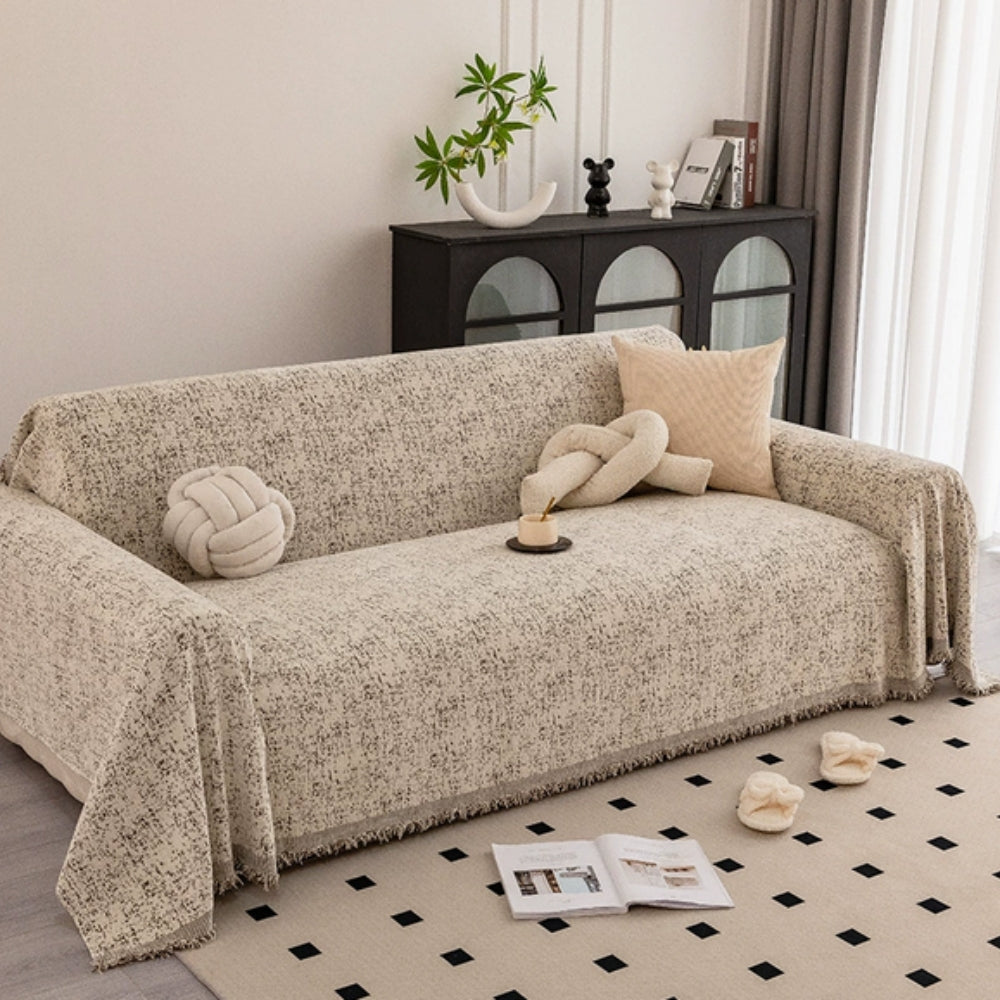 Speckled Pattern Chenille Couch Cover