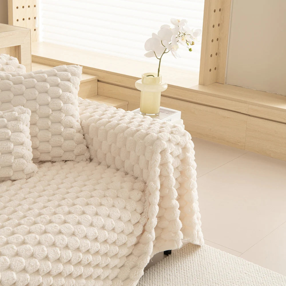 Tufted Rabbit Faux Couch Cover