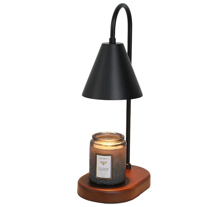 Dimmable Candle Wax Warmer Table Lamp With Metal Shade