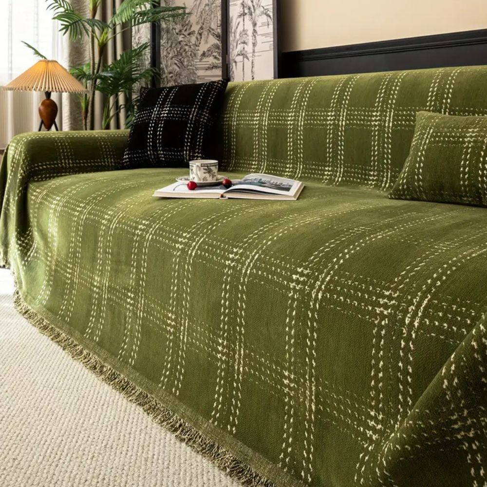 Chesterfield Plaid Couch Cover