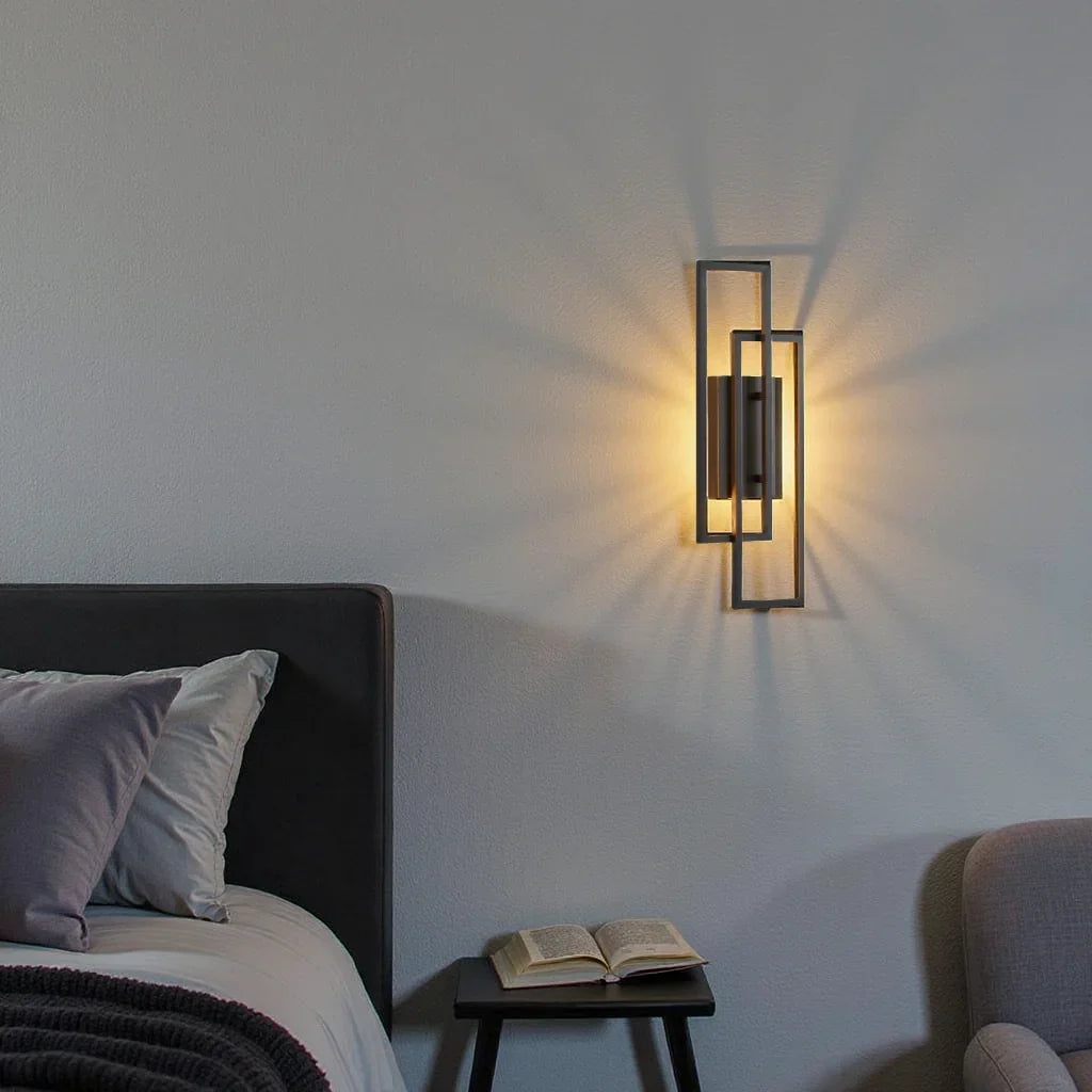 Wall Mounted LED Light With Double Rectangle Frame