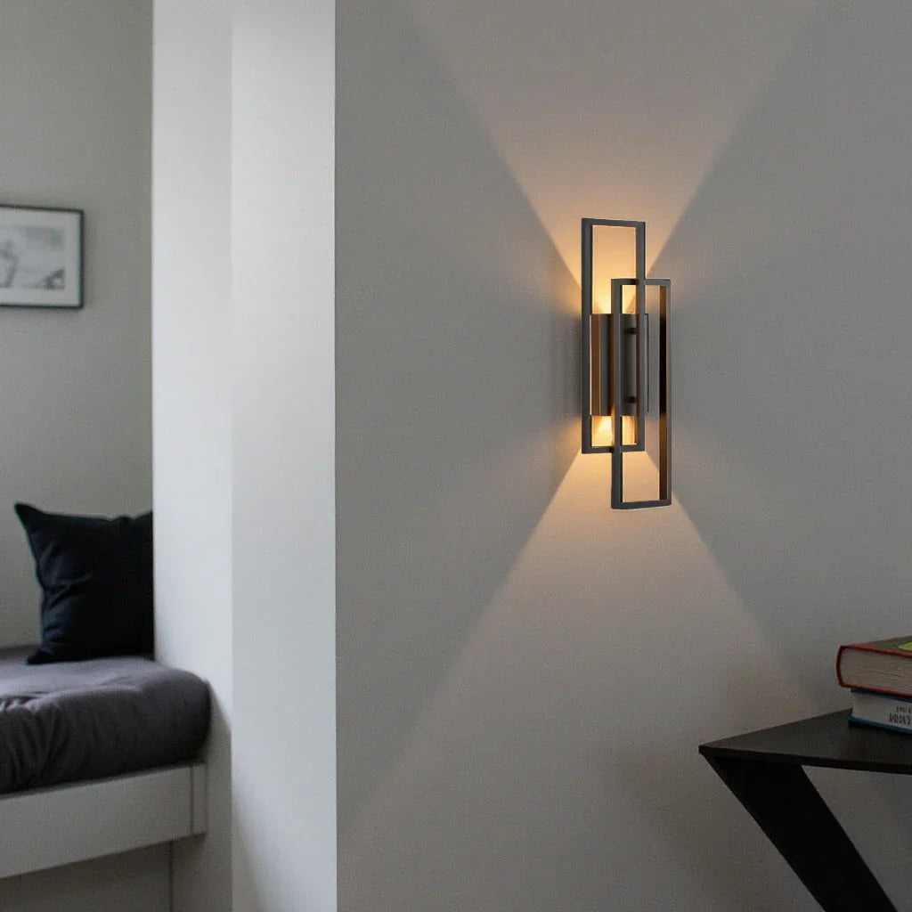 Wall Mounted LED Light With Double Rectangle Frame