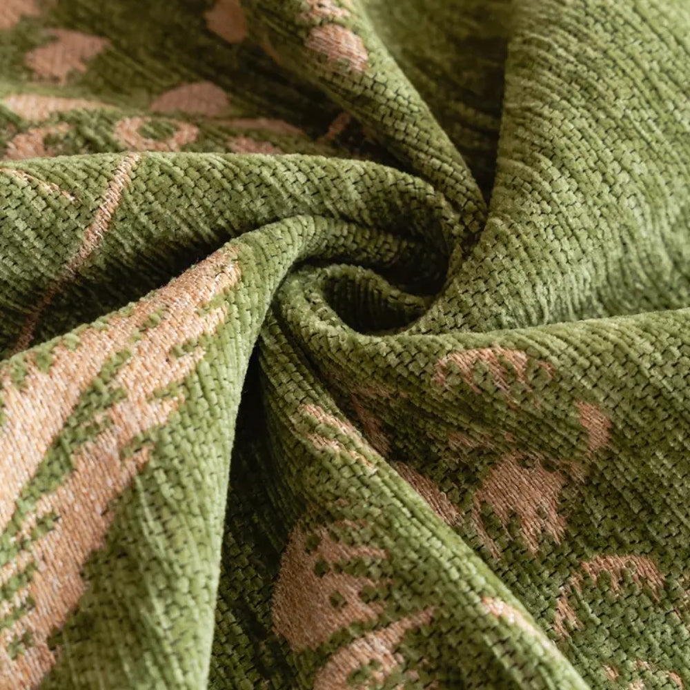 Foliage Floral Chenille Couch Cover