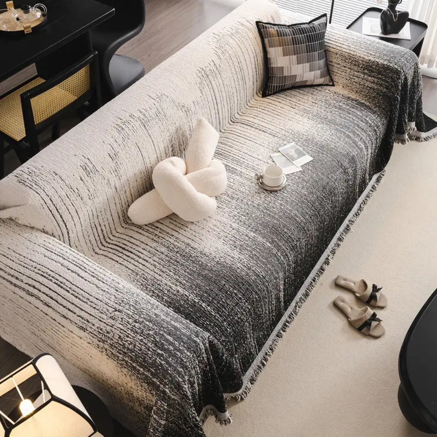 Neutral Tone Chenille Couch Cover