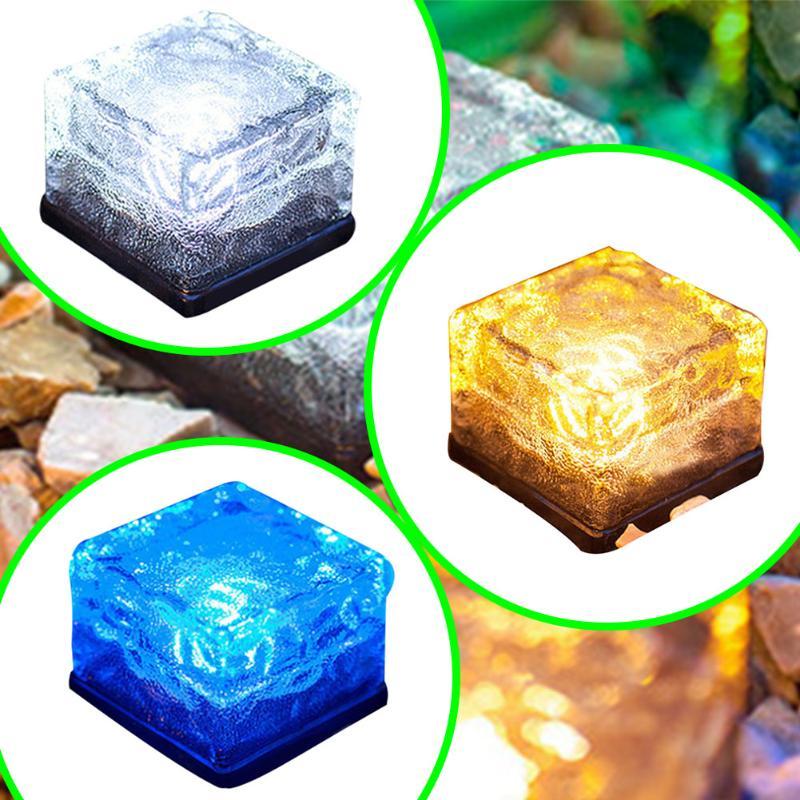 Solar Garden Cube Light With Colour Changing Water Ripple Effect