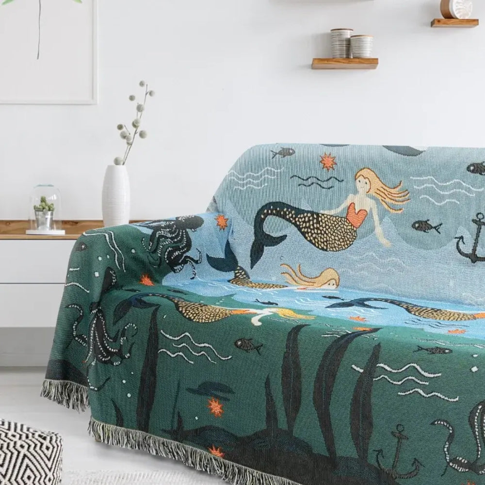 Underwater Mermaid Couch Cover