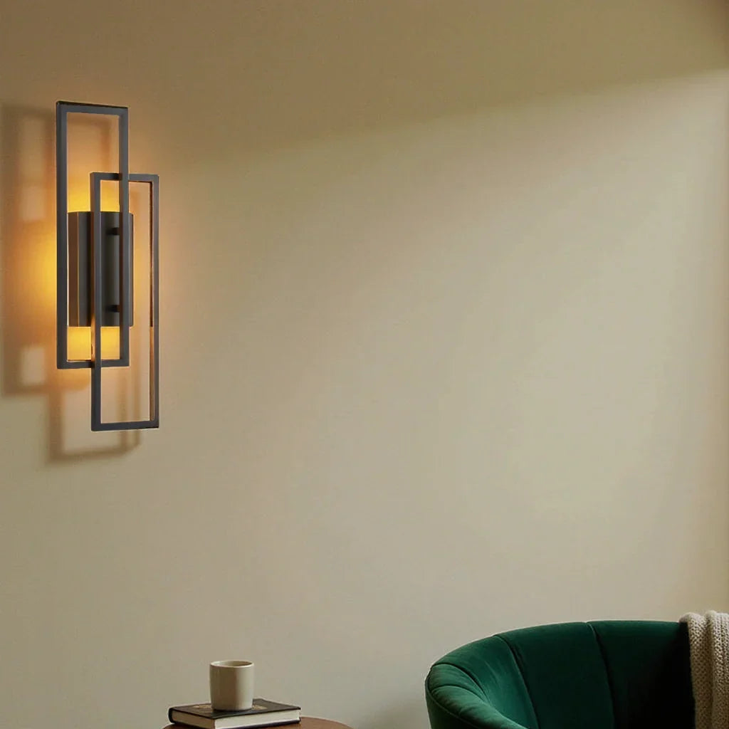 Wall Mounted LED Light With Double Rectangle Frame
