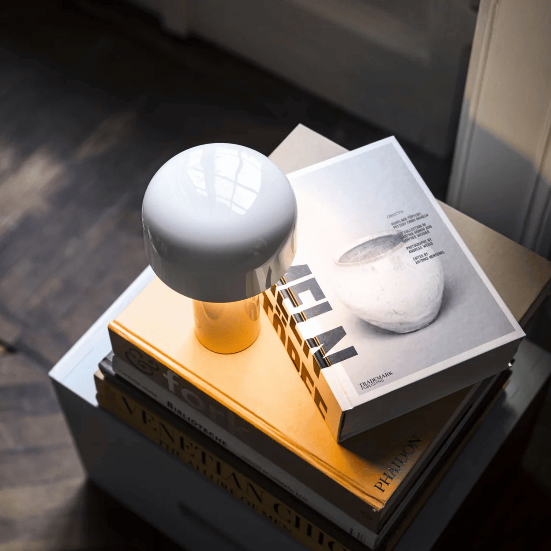 Rechargeable LED Table Lamp with Metal Shade