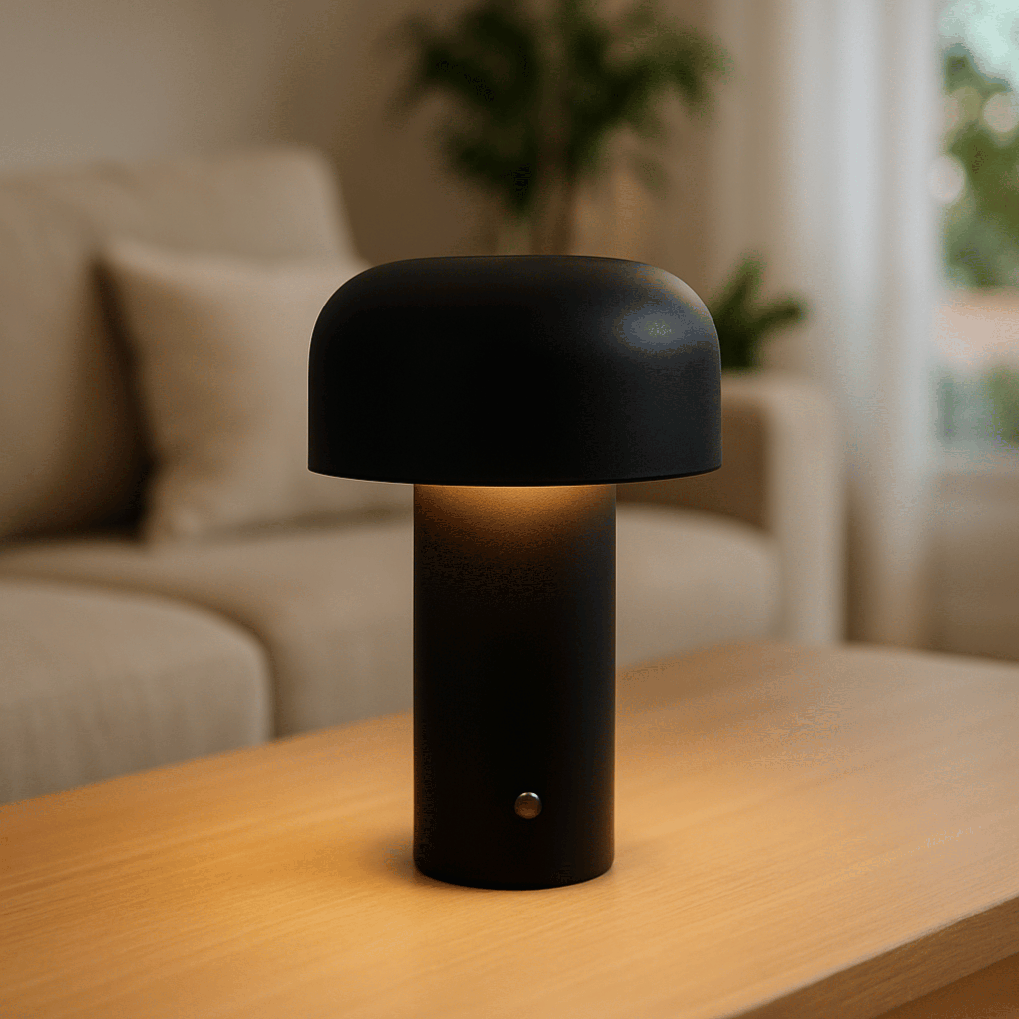 Rechargeable LED Table Lamp with Metal Shade