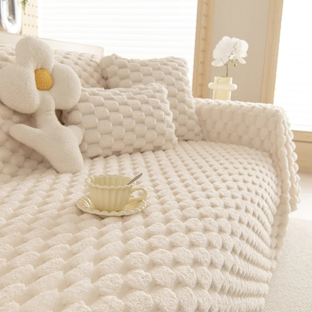 Tufted Rabbit Faux Couch Cover