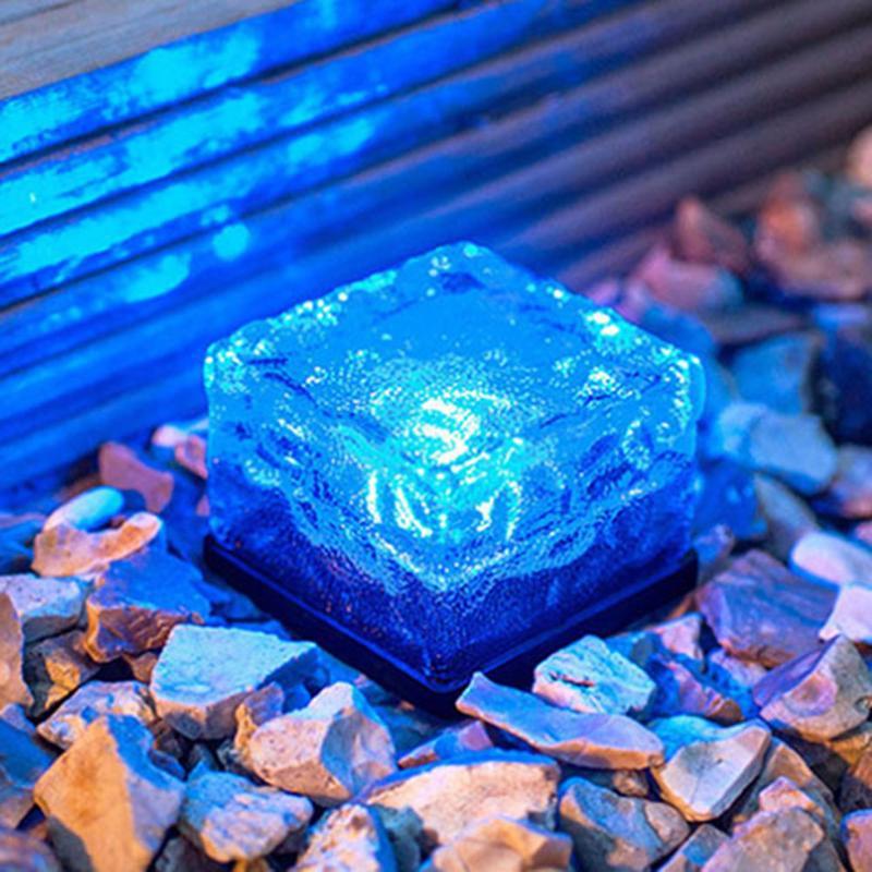 Solar Garden Cube Light With Colour Changing Water Ripple Effect