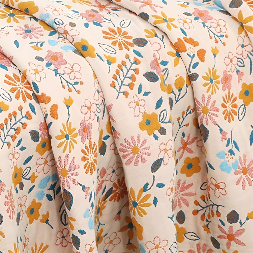 Daisy Dreamer Reversible Tassel Cotton Blanket