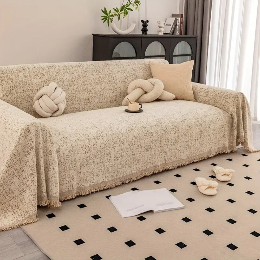 Speckled Pattern Chenille Couch Cover