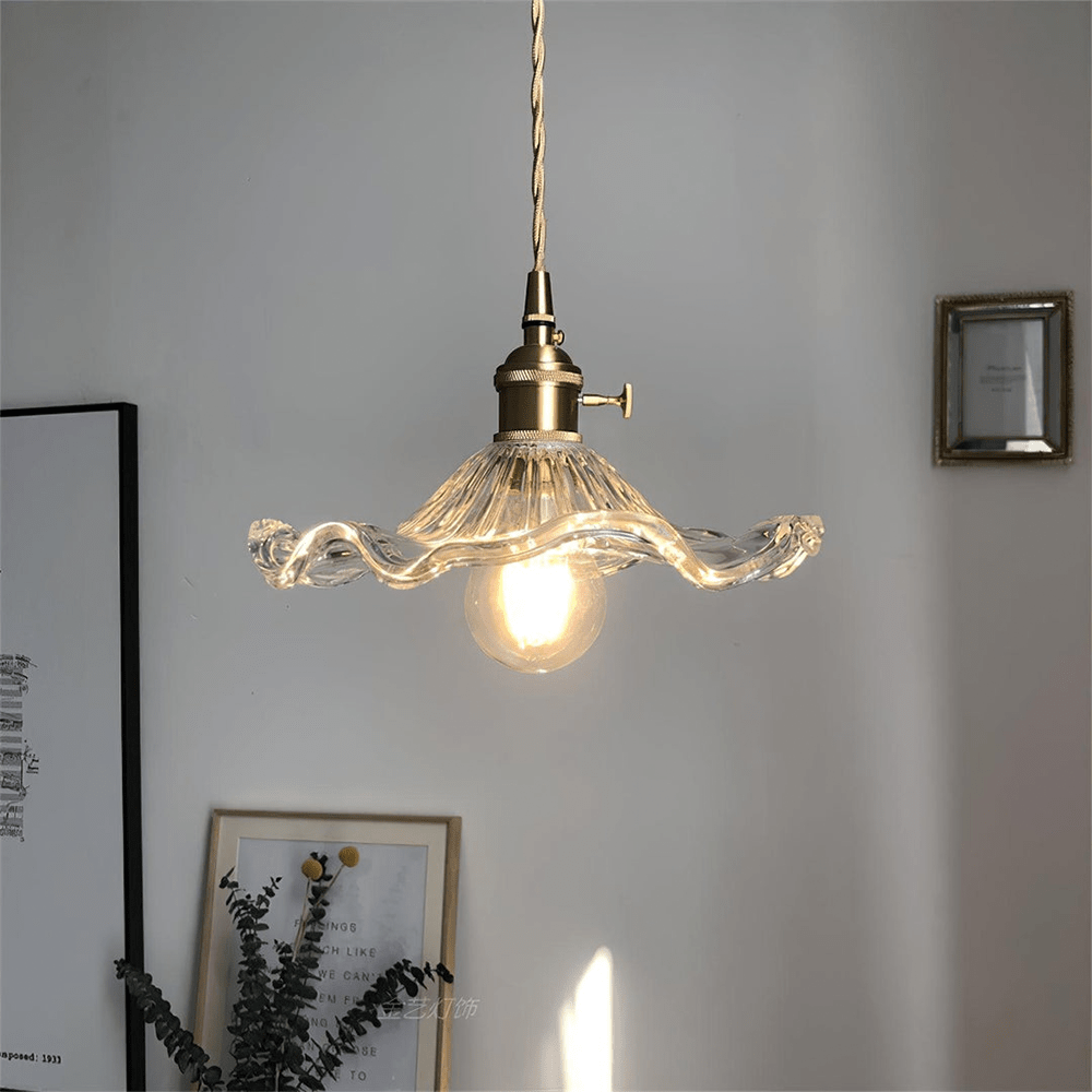 Vintage Hibiscus Pendant Light