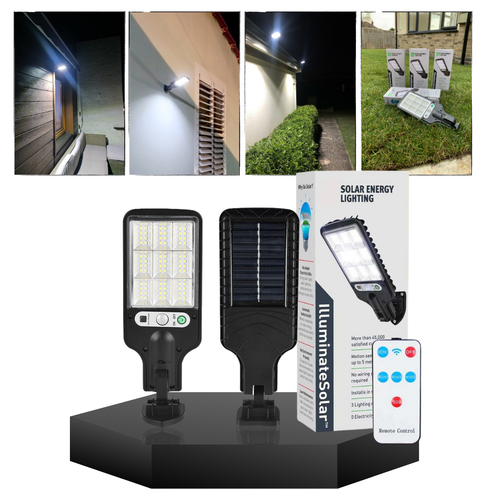 Solar Wall Mounted LED Light With Sensor And Remote Control