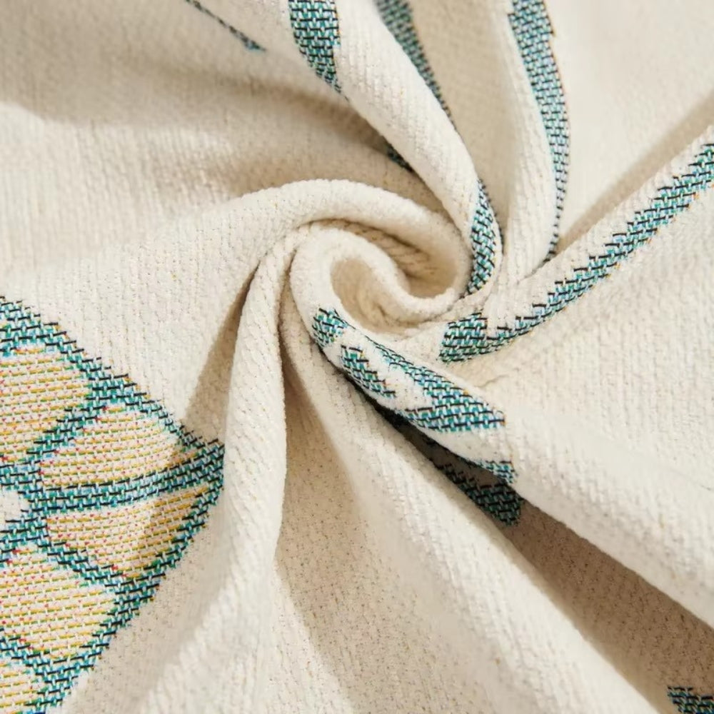 Meringue Chenille Geometry Couch Cover