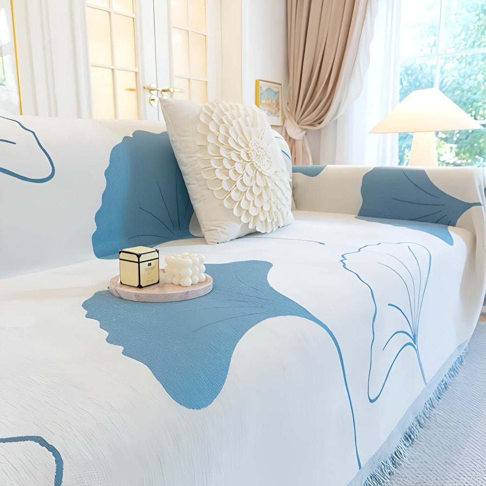 Pastoral Style Ginkgo Leaf Couch Cover