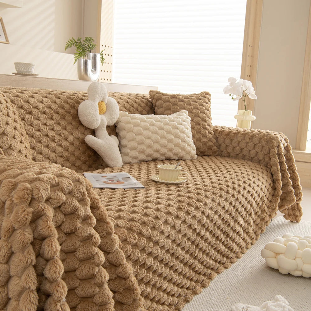 Tufted Rabbit Faux Couch Cover