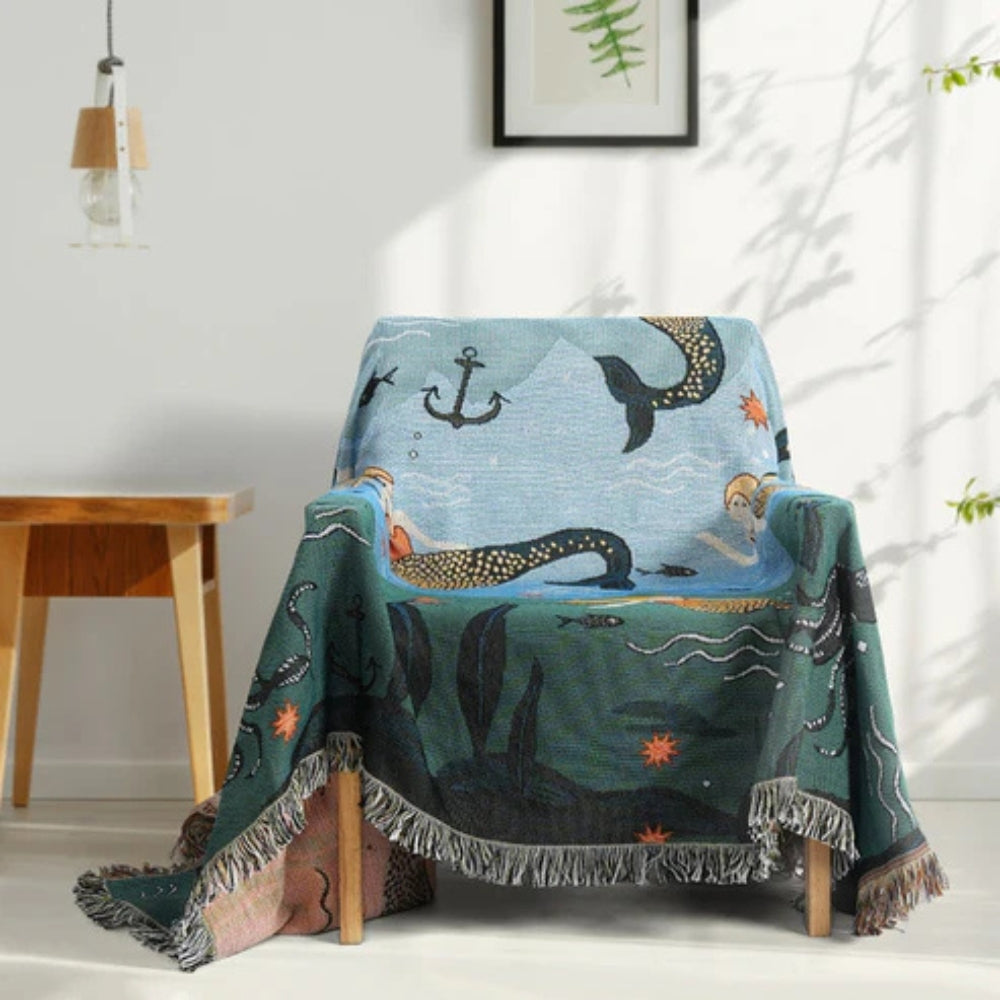 Underwater Mermaid Couch Cover