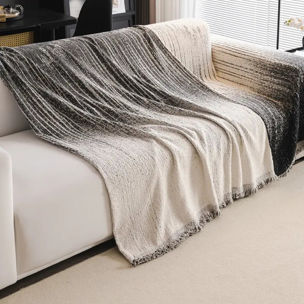 Neutral Tone Chenille Couch Cover