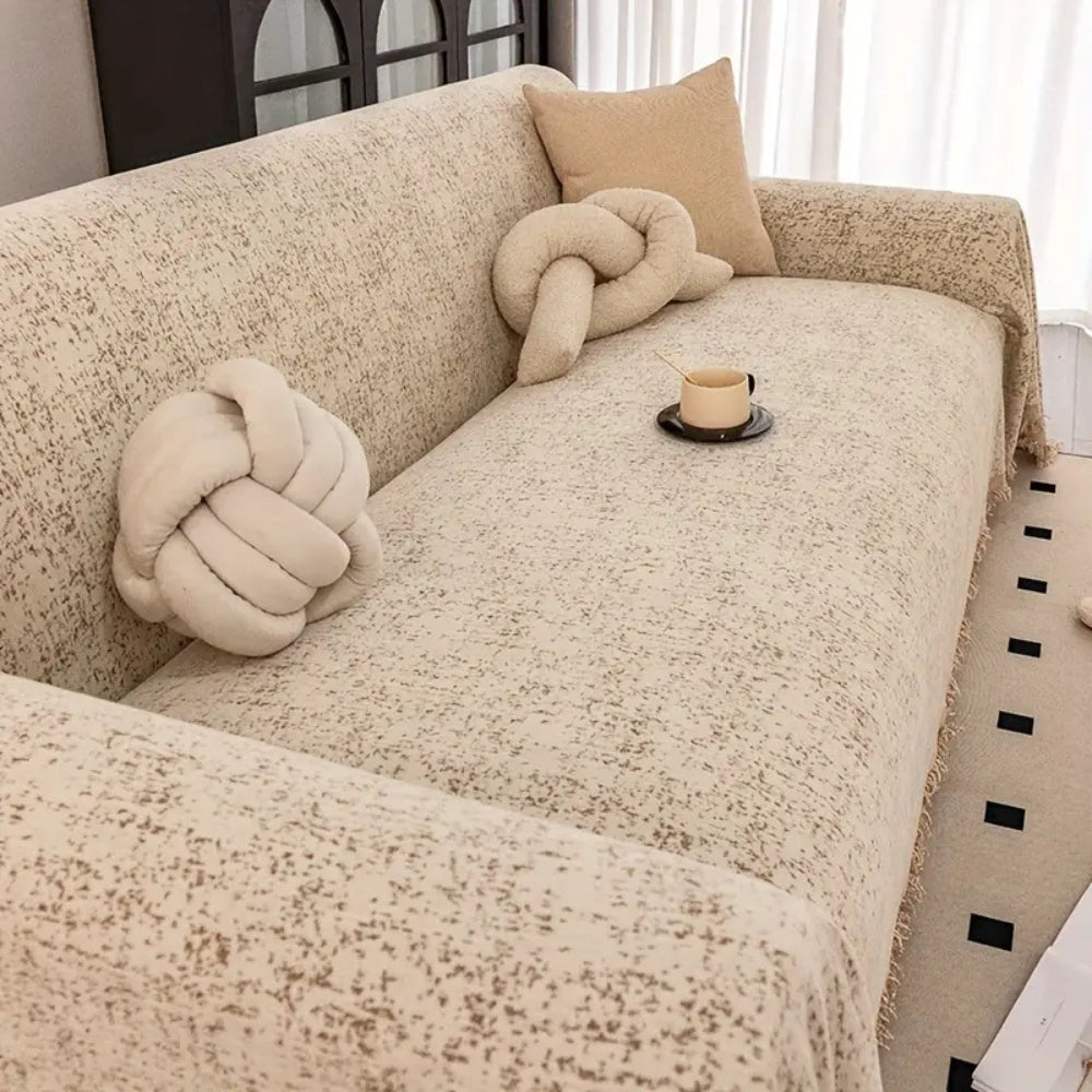 Speckled Pattern Chenille Couch Cover