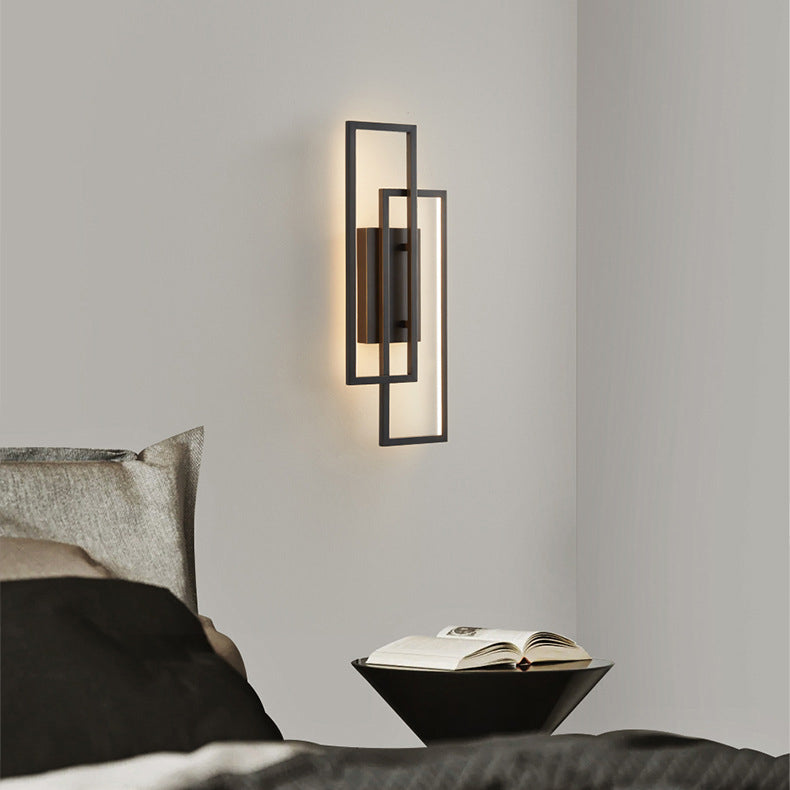Wall Mounted LED Light With Double Rectangle Frame