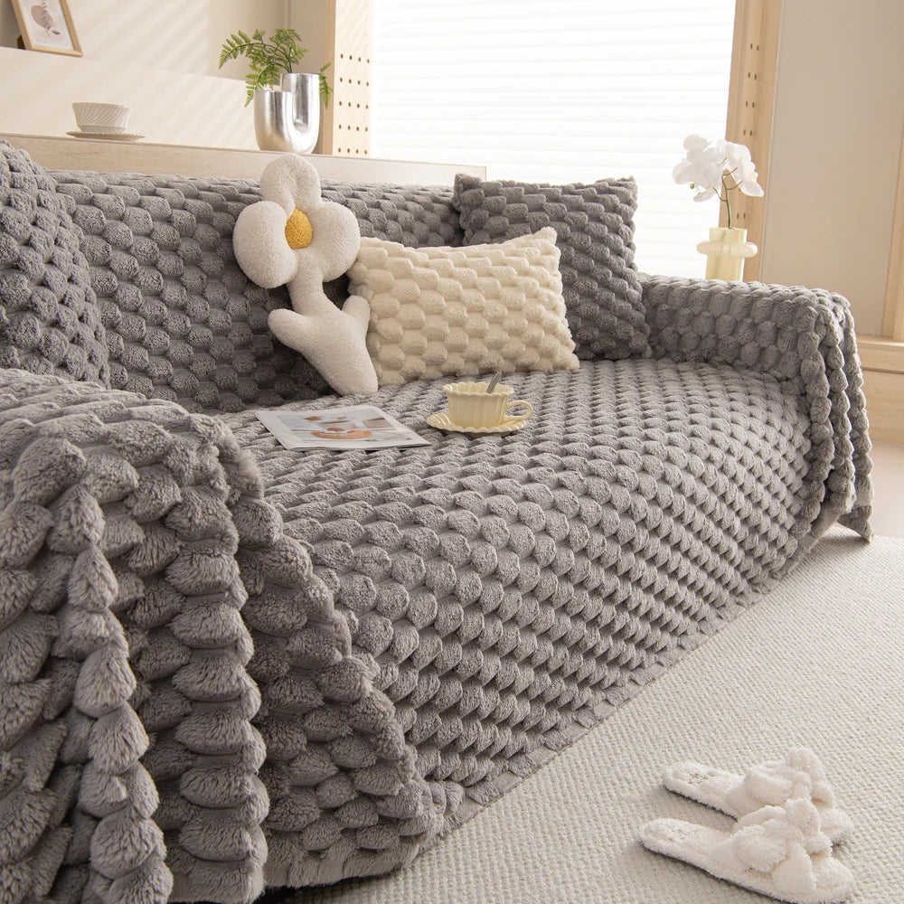 Tufted Rabbit Faux Couch Cover
