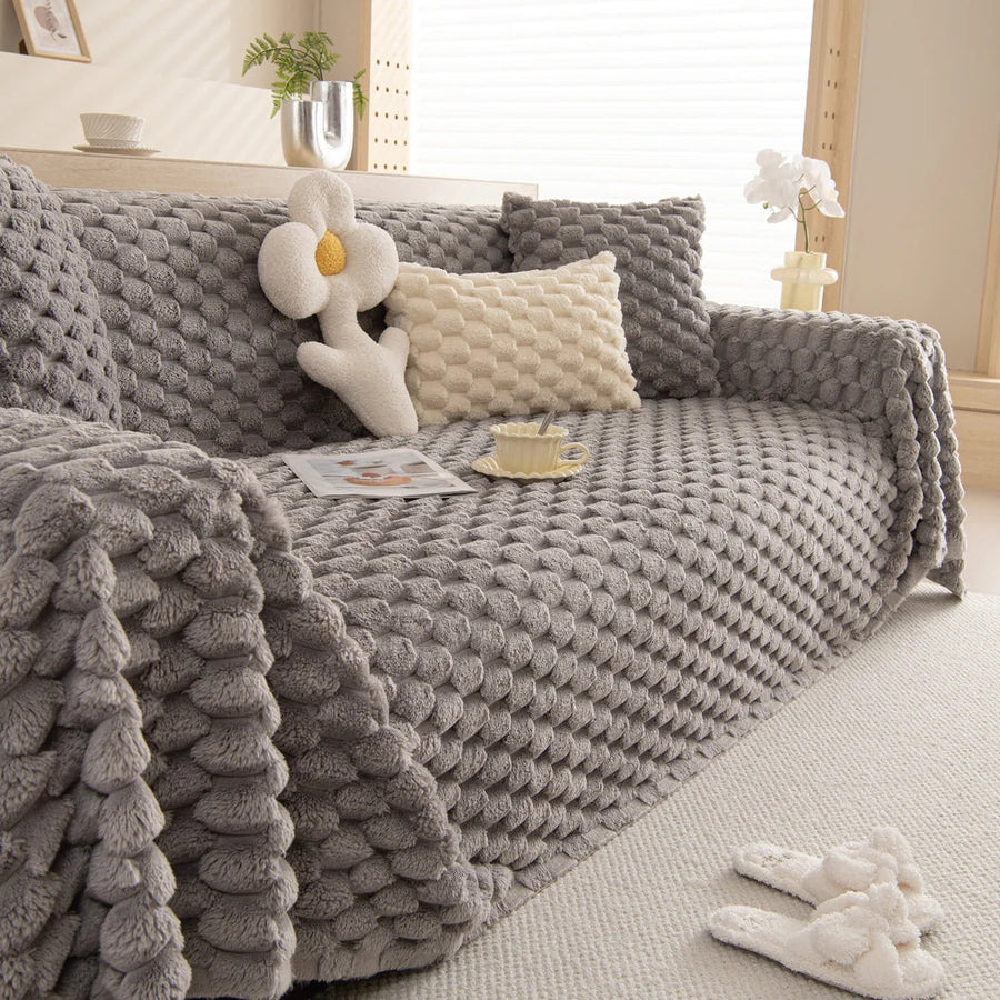Tufted Rabbit Faux Couch Cover