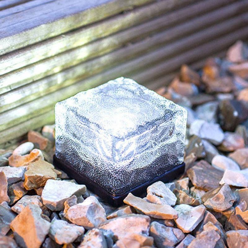 Solar Garden Cube Light With Colour Changing Water Ripple Effect