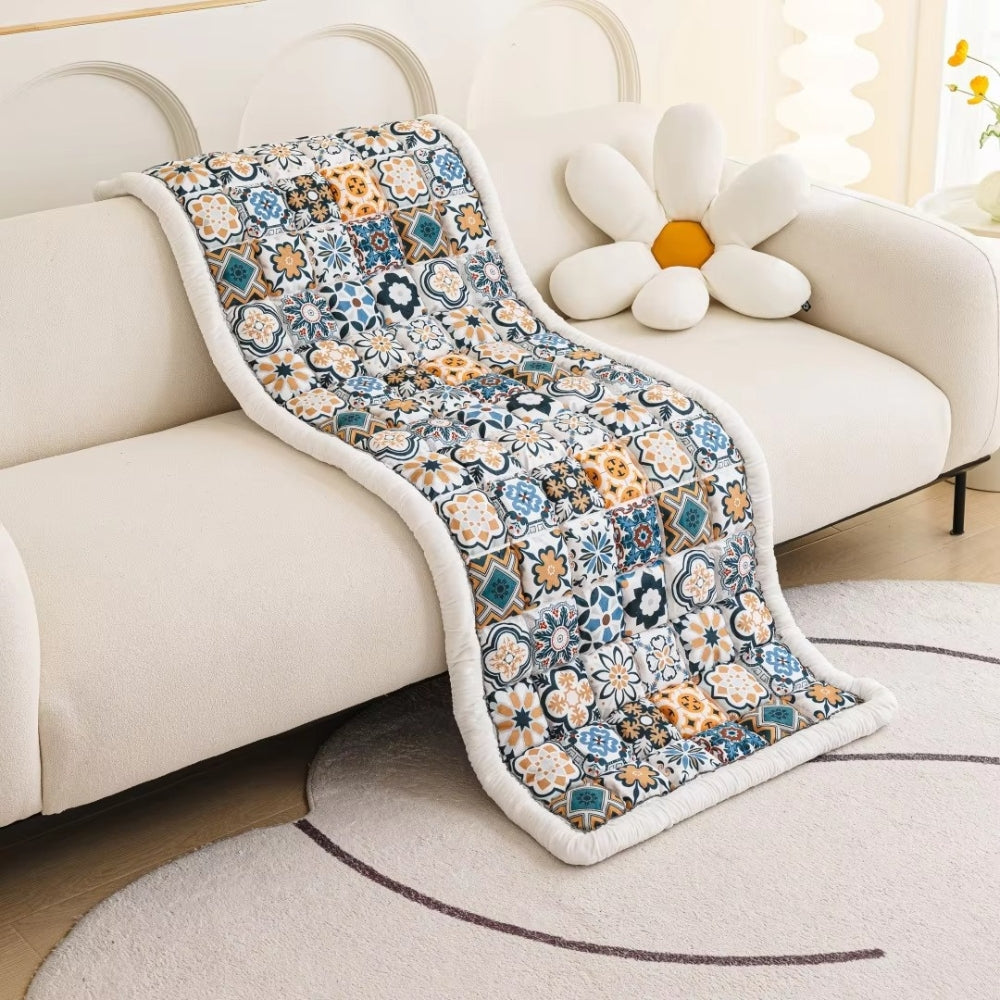 Bohemian Printed Quilted Couch Cover