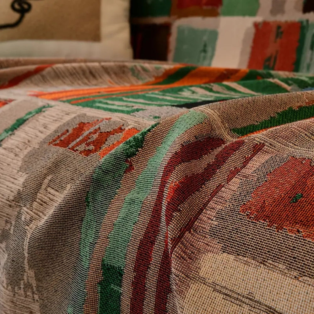 Bohemian Rustic Geometric Couch Cover