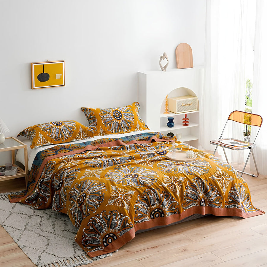 Boho Bloom Reversible Soft Quilt