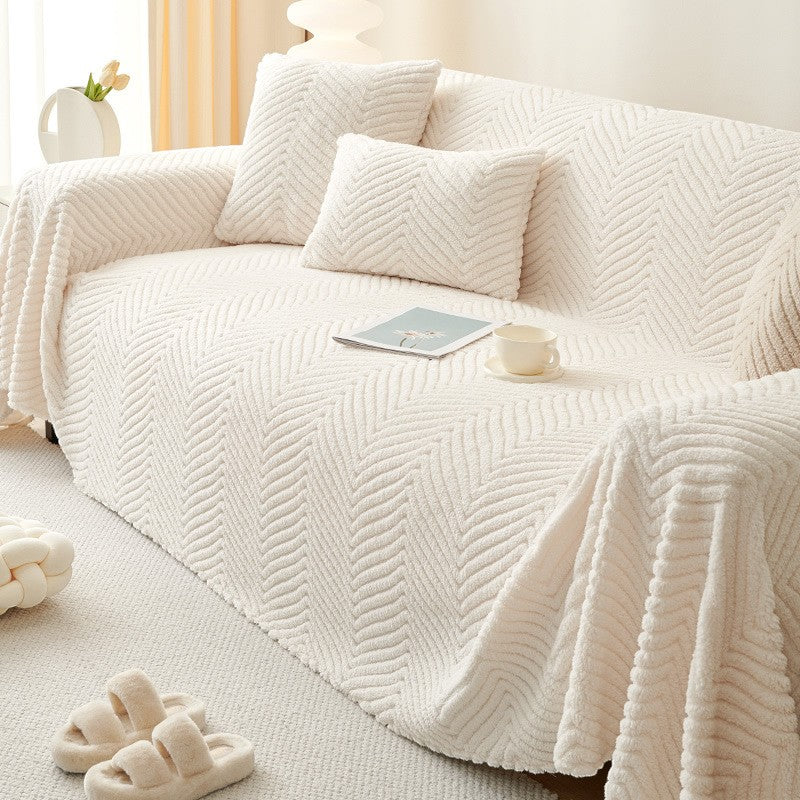 Chenille Plush Couch Cover