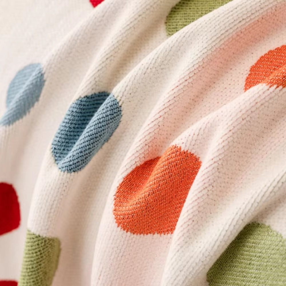 Colourful Polka Dot Couch Cover
