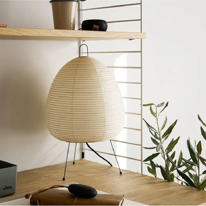 Japanese Rice Paper Table Lamp | Minimalist Zen Lighting