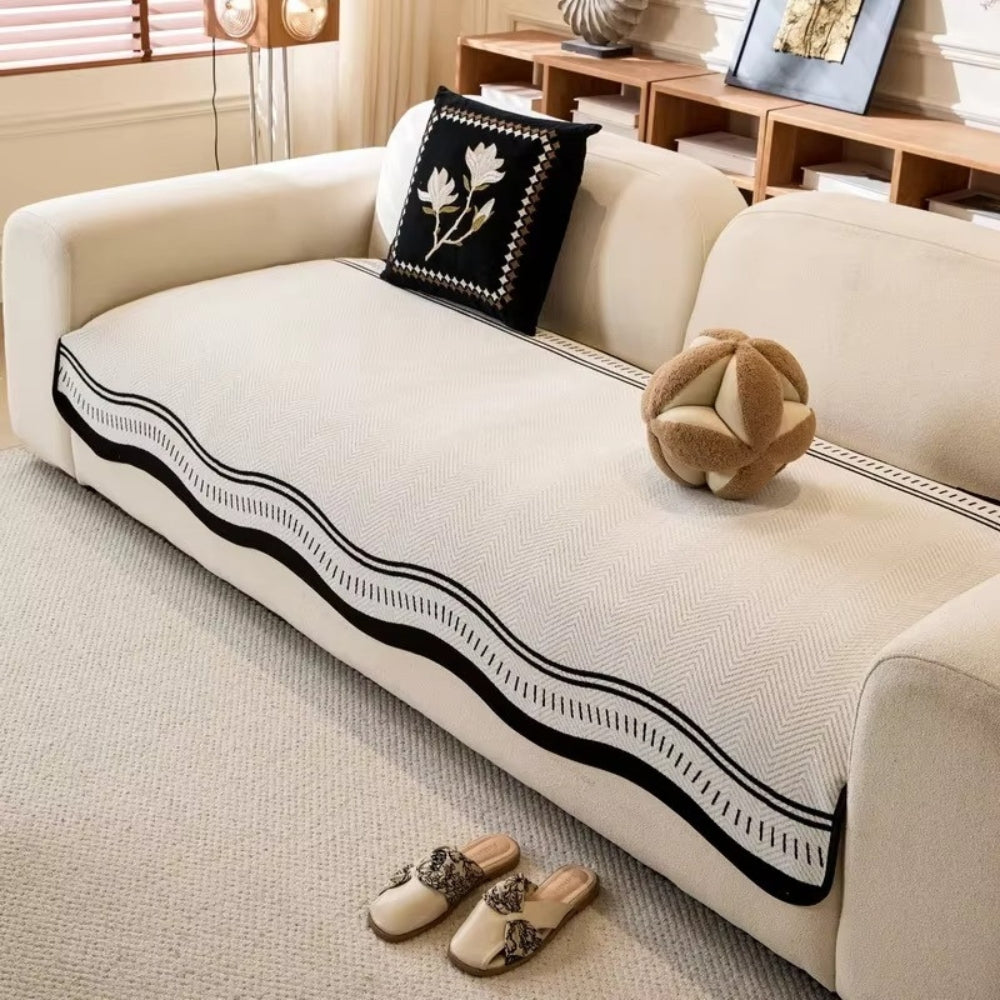 Modern Wave Anti-Slip Couch Cover