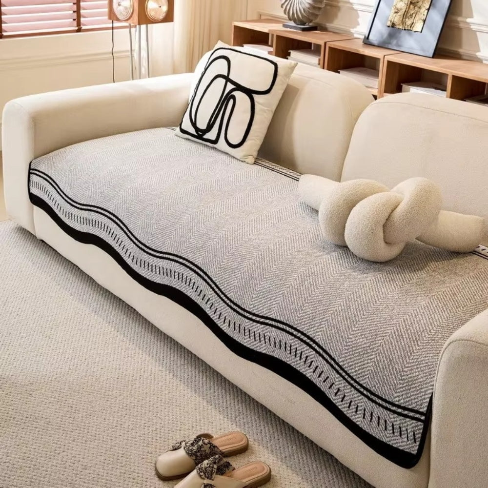 Modern Wave Anti-Slip Couch Cover