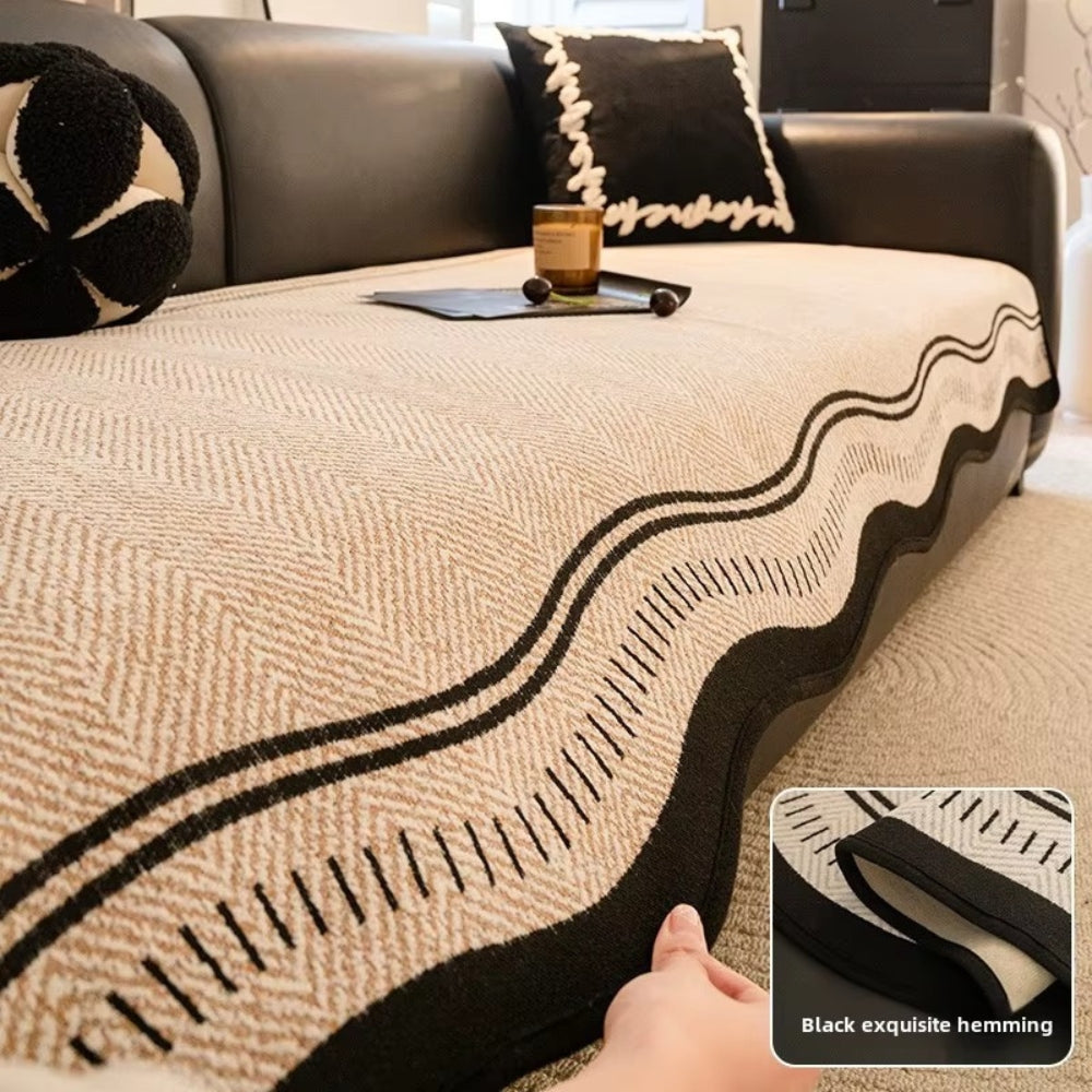 Modern Wave Anti-Slip Couch Cover